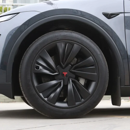 Alternative view of 19" Blackstorm Hubcaps ~ Model Y (2025-2026)