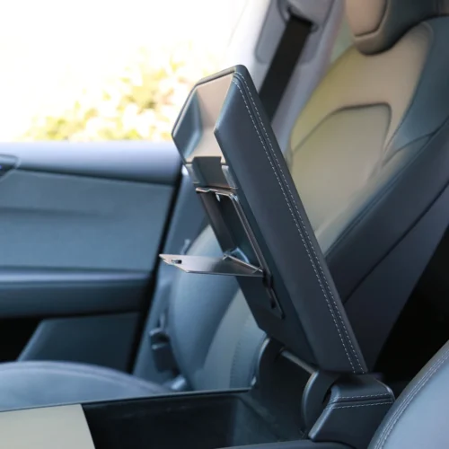 Alternative view of Armrest Secret Compartment ~ Model Y (2025-2026) / Model 3 (2024-2026)