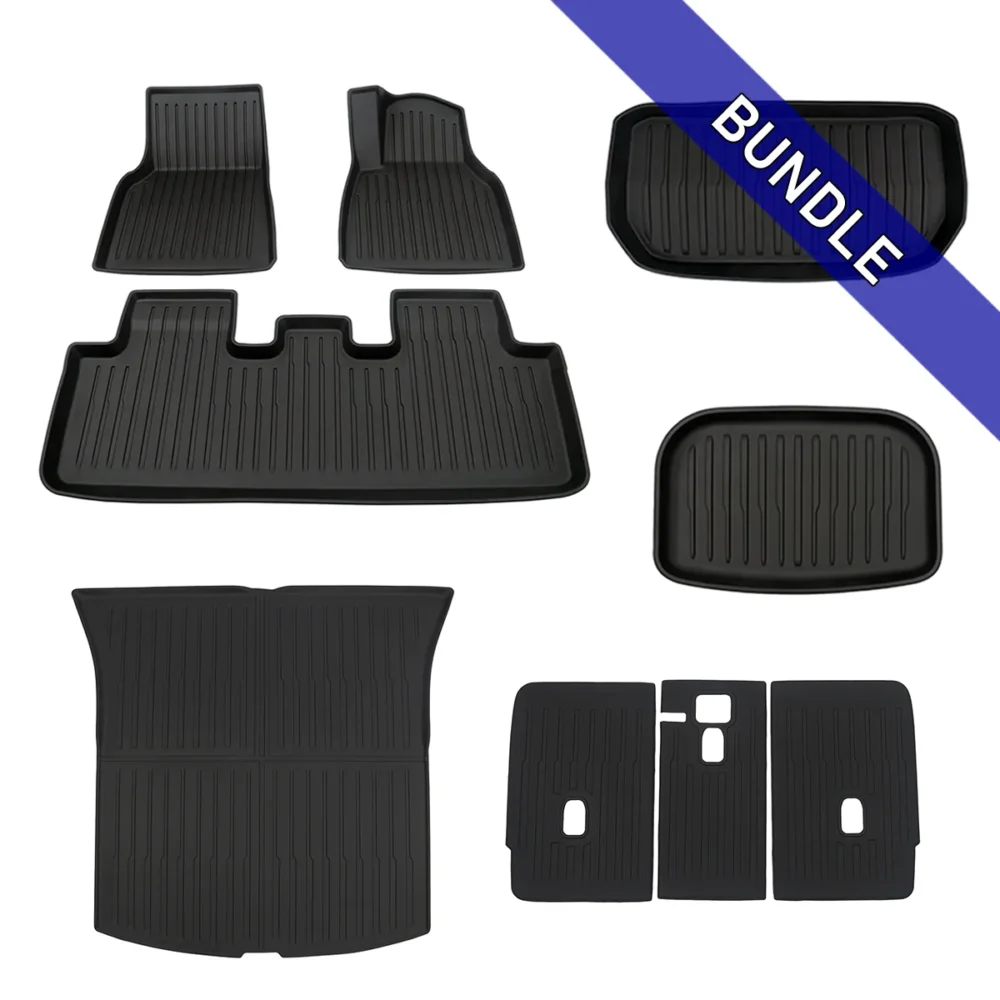 Bundle: Floor Mats & Liners Full Set ~ Model Y (2022-2024)