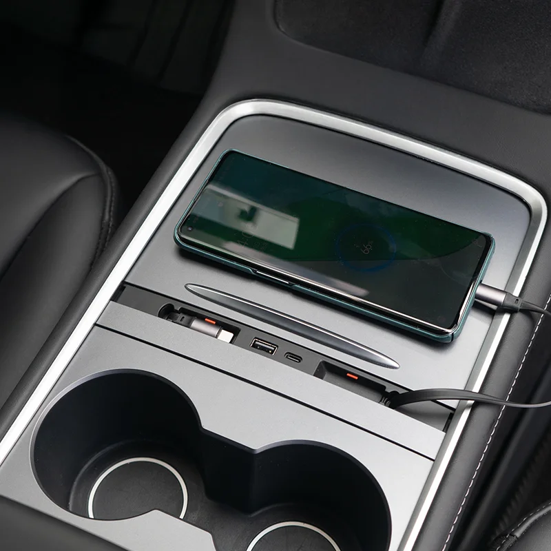 Phone Charging Station ~ Model Y (2022-2024) / Model 3 (2021-2023)