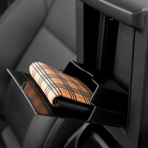 Alternative view of Armrest Secret Compartment ~ Model Y (2022-2024) / Model 3 (2019-2023)