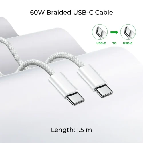 Alternative view of Braided USB-C Charging Cable - 1.5m