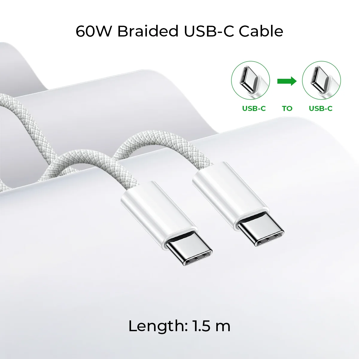 Braided USB-C Charging Cable - 1.5m - Image 2